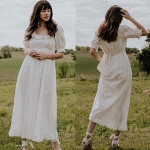 NWOT Christy Dawn White Meadow Maxi Dress Azela Bridgerton Size Medium New Boho